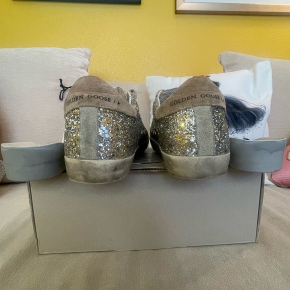 Golden Goose Glitter Sparkle Sneakers Size 7/37 - Picture 8 of 8